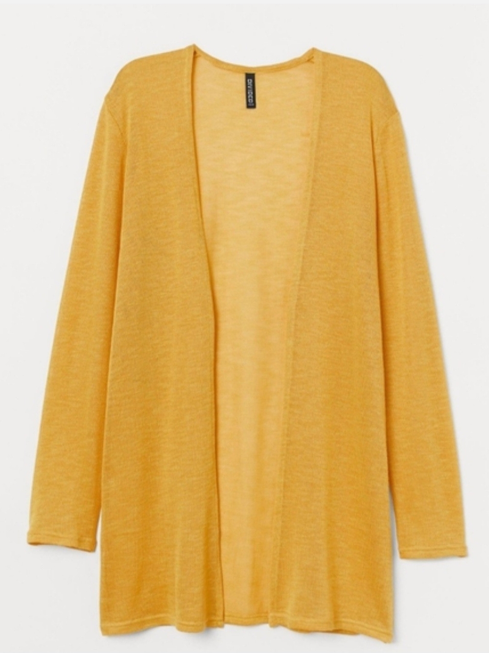 NWT H&M Mustard Yellow Open-Front Cardigan